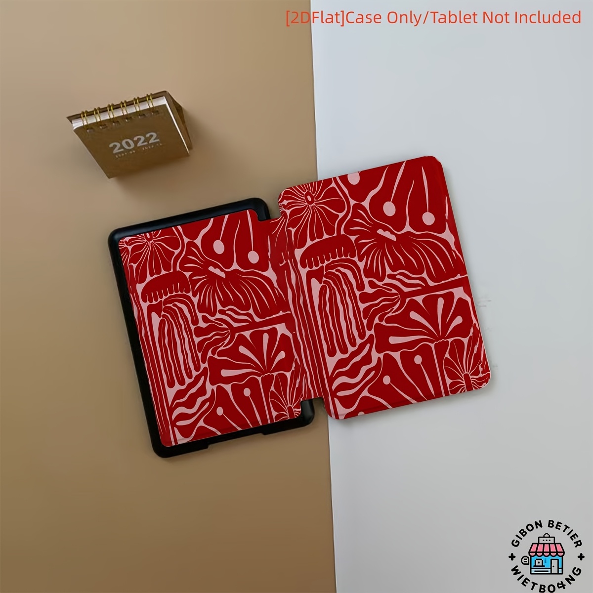TEMU Red Patterned Protective Case, Designed For 7/6.8/6-inch For Paperwhite (12/11/10/8/7/6/5th Generation - 2024/2025), Includes For E-readers Like