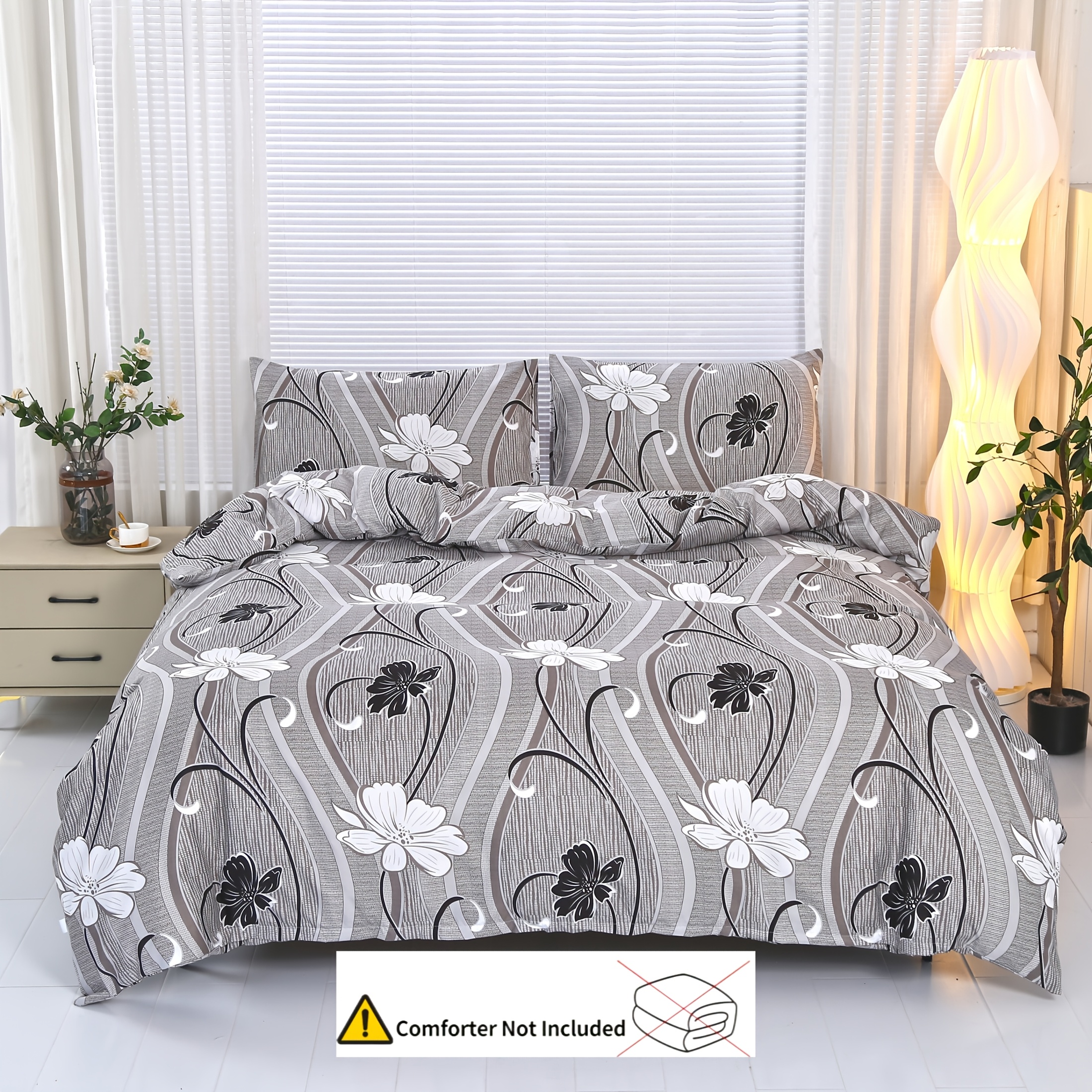 Image of 3pcs Printed Duvet Cover Set - 1 Duvet Cover + 2 Pillowcases (filling Not Included, Pillowcases Assorted). Pattern, High-end Bedding. Soft, Skin-friendly Fabric, Comfortable For
