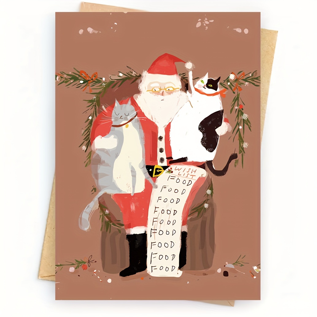 

1pc Christmas - " For Christmas " - Greeting For Anyone - - Christmas