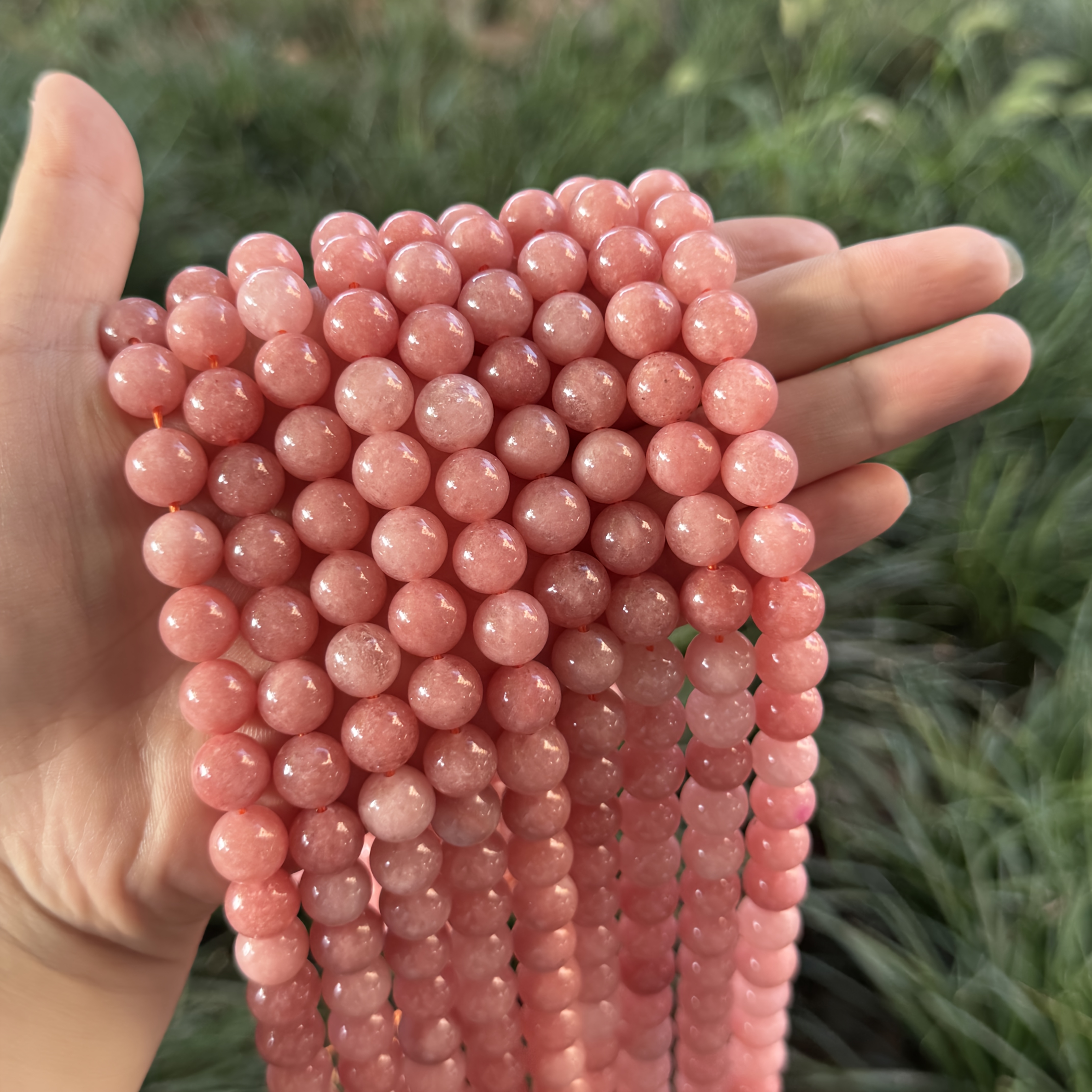 TEMU Cuentas de natural para hacer joyería DIY - Cuentas redondas naturales con variaciones de color naturales, adecuadas para collares, pulseras,