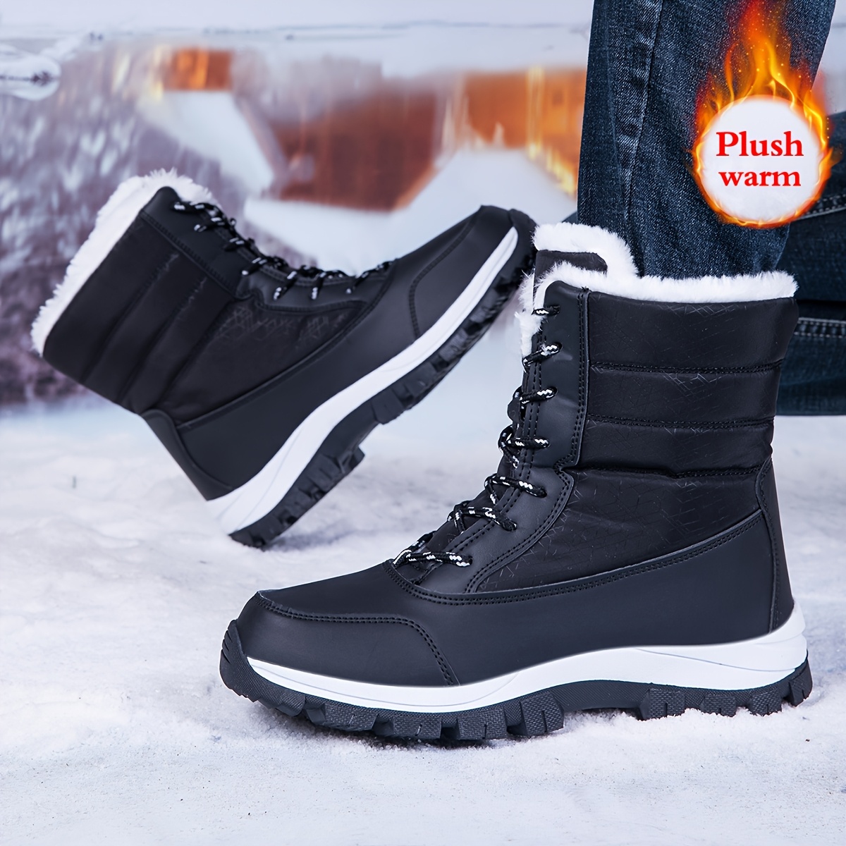 Men's Waterproof Insulated Snow Boots