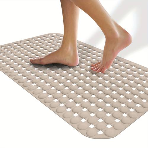 1pc non slip bathtub mat anti slide shower stall bath rug with drain holes and suction cups home bathroom carpet accessory
