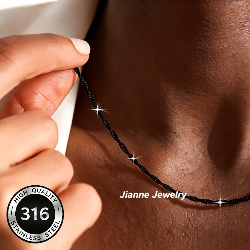 Image of Minimalist Fashion Temperament Stainless Steel Ripple Necklace, Low-allergy Hip-hop Multi-functional Niche Design Sense Clavicle Chain