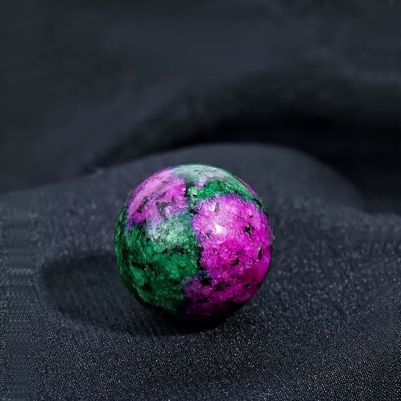 TEMU 3cm Vibrant Red & Green Gemstone Marble Spheres - Decor Accents, Christmas Thanksgiving Holiday Gifts, Natural Stone Decorative Balls For