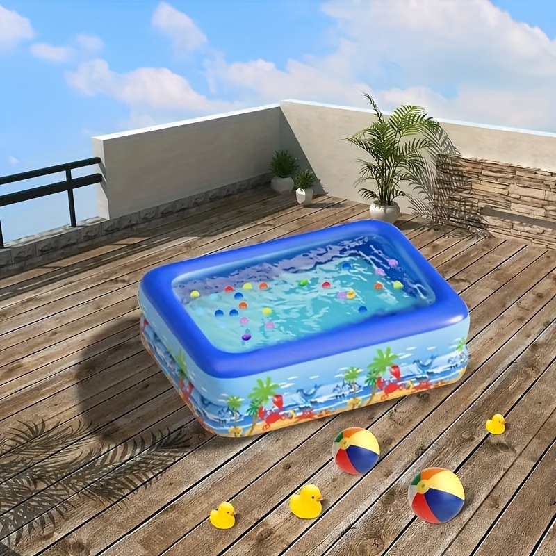 

Deluxe Inflatable Swimming Pool - Thick, Durable Pvc, Perfect For Indoor & Outdoor Fun