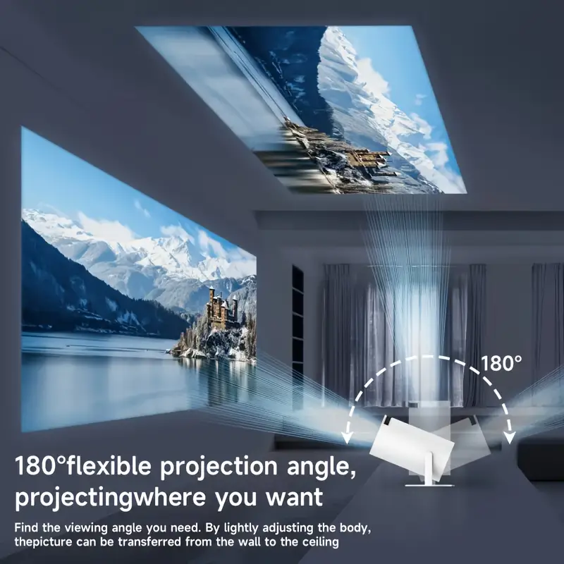 definition projector built in 11 with wifi wireless 5 0 function high fidelity speaker without external connection support high definition 1080p 4k video resolution clear and vibrant colors full screen projection 270 flexible projection angle suitable for camping home theater office display and a for gifts details 5