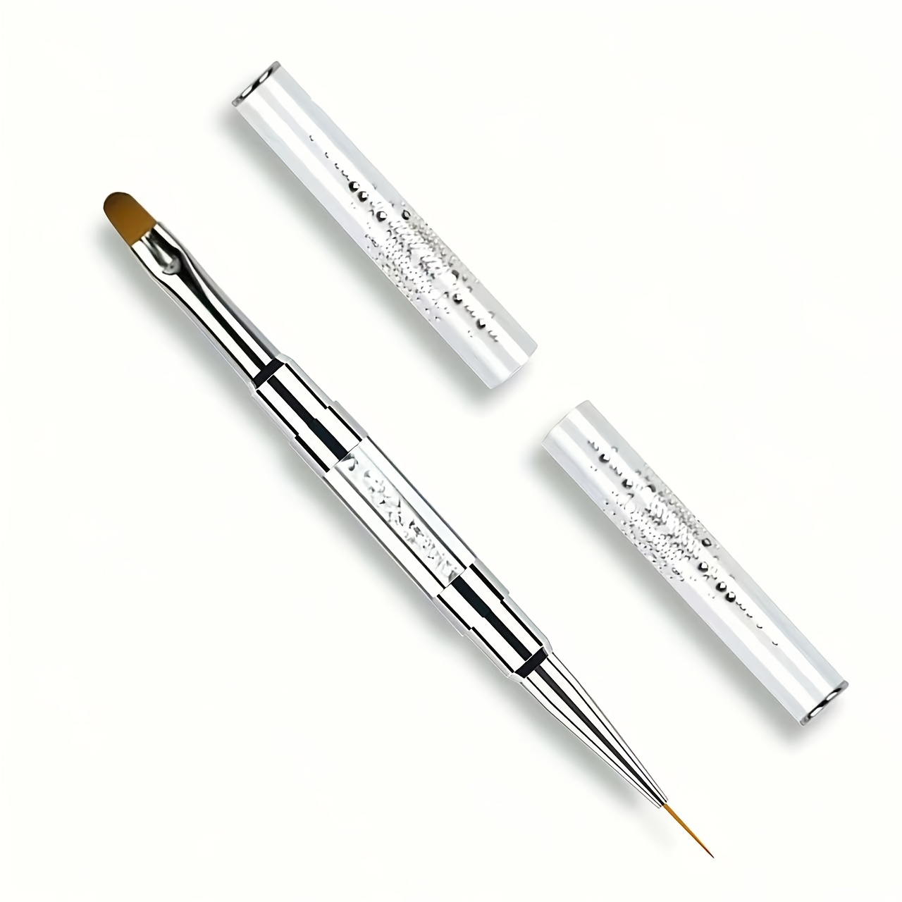 Double-ended Nail Brush With -engraved Carved Pen Cap