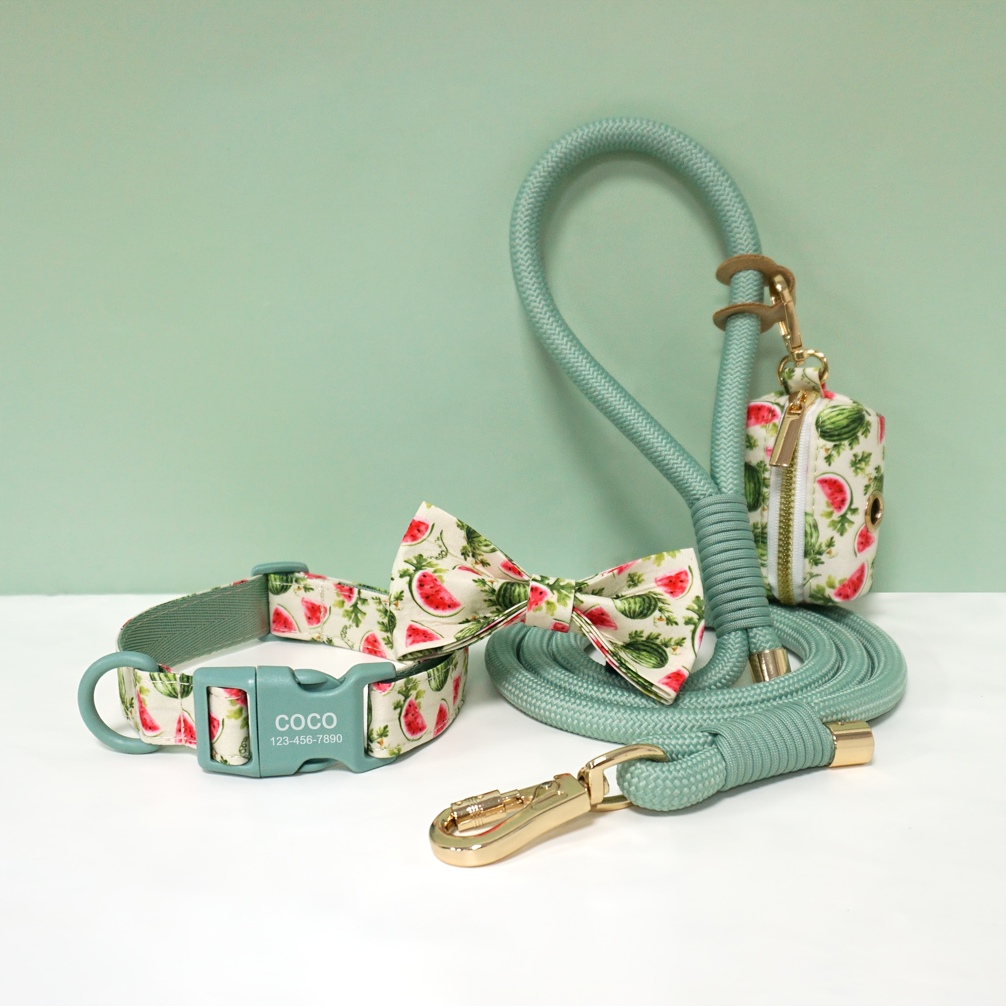 4pcs Cute Colorful Adjustable Pet Dog Collars with Bow Tie