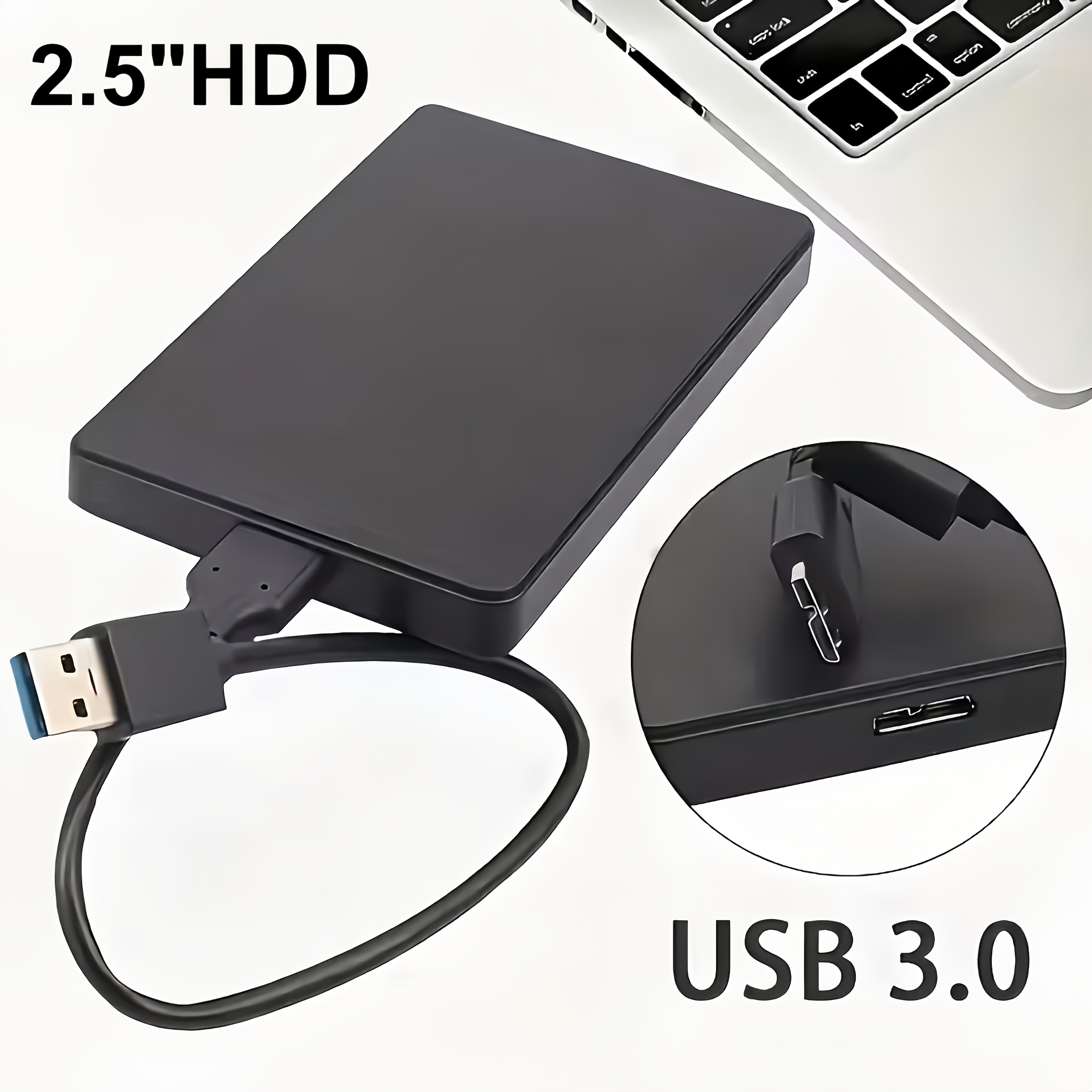 Hard Disk Case Ssd Case With Usb C Cable 2.5" Sata To Usb3.1 Hdd Enclosure Mobile External Storage