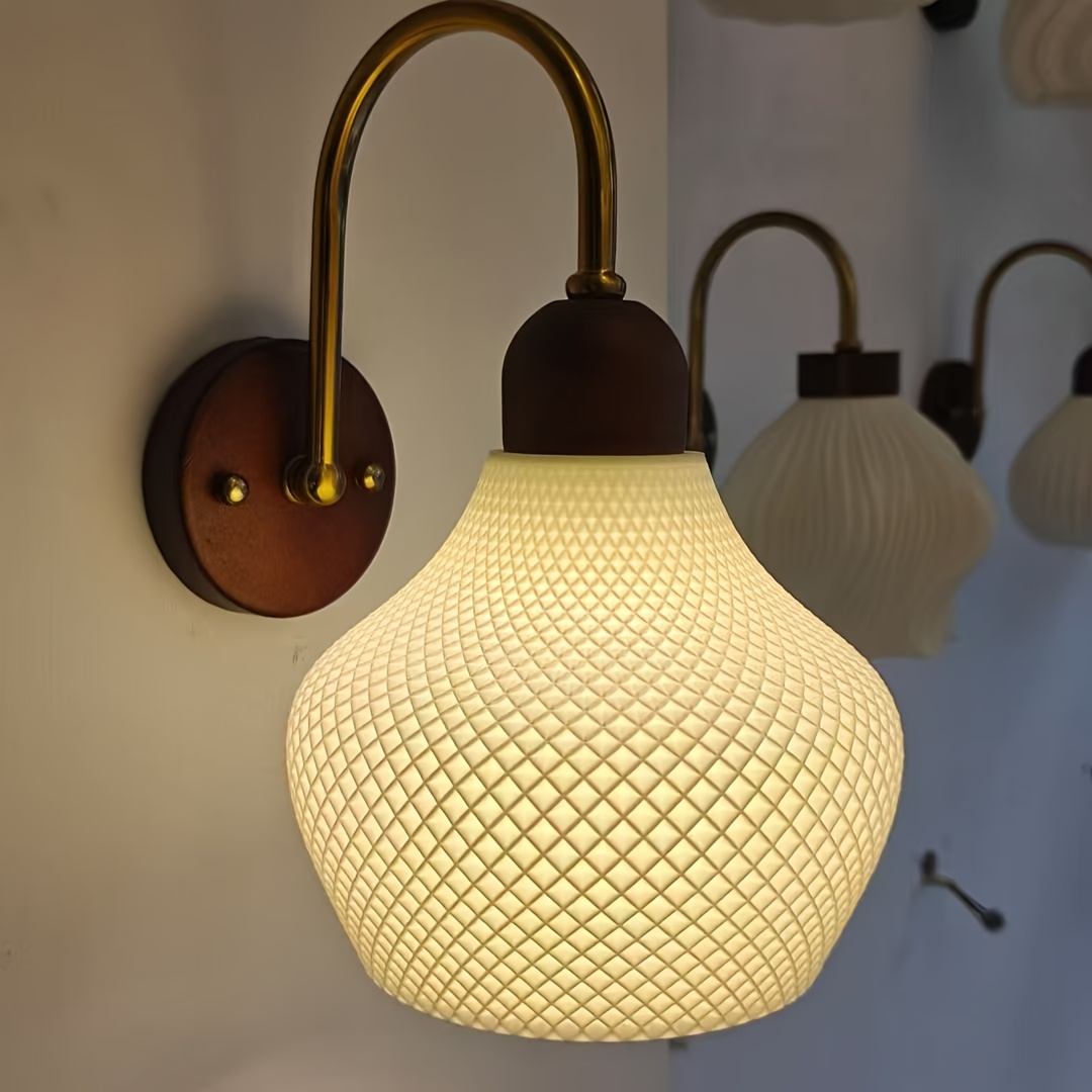 TEMU A Nordic Style Lampshade. The Checkered Pattern Is Printed. High Cost Performance. [ Seller]