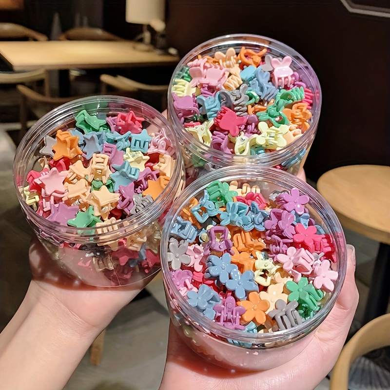 

50pcs Candy Color Small Hair Grab Clips Broken Hair Finishing Clips For Women And Daily Use Wear