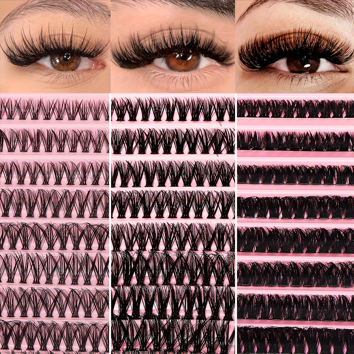 

30dd/40dd/80dd Mixed Eyelashes: 10 Rows Of Diy 10-16mm Segmented False Eyelashes, Suitable For Daily Wear, Parties, And Various Occasions