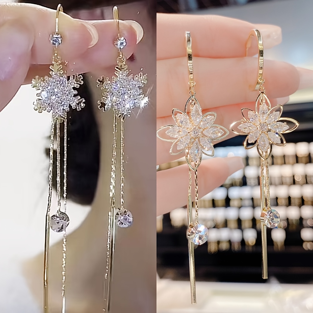 

Of Earrings With Temperament, Long Tassels To Face, Slim Earrings, Trendy Women's Earrings, Christmas, Thanksgiving, Birthday Gifts, Suitable For Daily Commuting, Parties, Banquets And Other