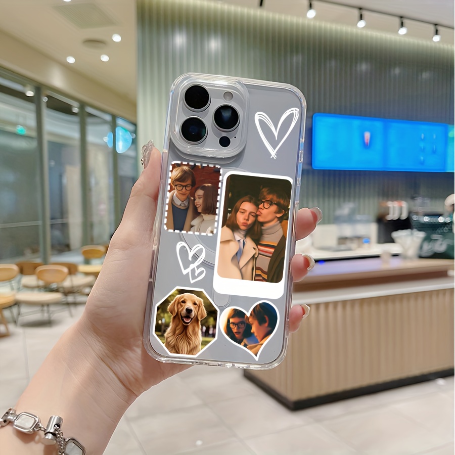Custom Photo Phone Case - Premium Magnetic Silicone Cellphone Cover for iPhone 16 Pro Max/ 15 Plus/ 14/ 13/ 12/ 11, for Samsung S25 S24 S23 S22 S21 S20 Ultra Plus Couple Holding Hands Design for Lovers, Birthdays, Anniversaries & Family