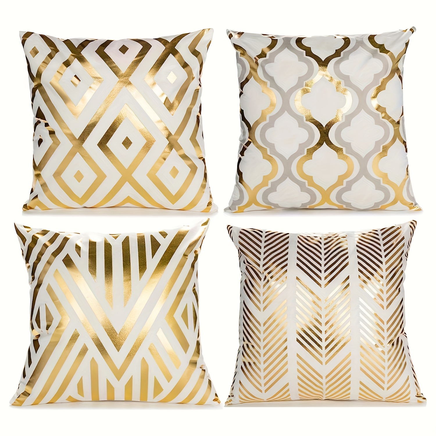 

4pcs, Geometric Throw Pillow Covers, 18*18inch Home Decorative Set Of 4 Cushion Covers For Couch Sofa Bedroom, 18in*18in, Without Pillow Inserts