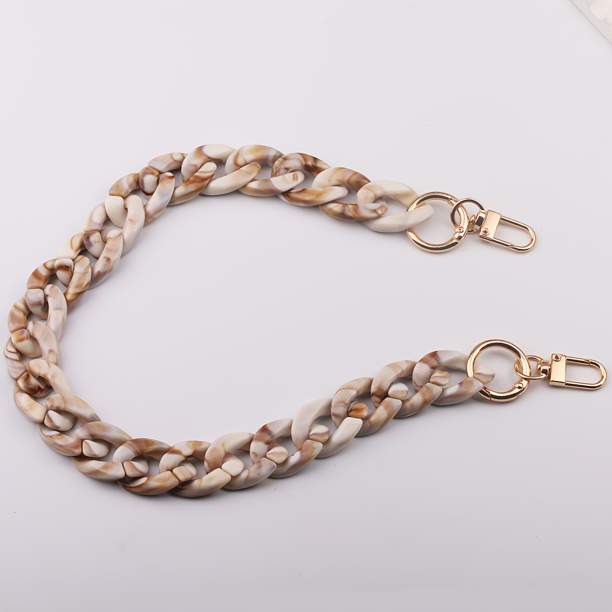TEMU Correa de Resina para Bolso, 17.72 Pulgadas, Cadena Gruesa Acrílica para Bolsos, DIY para Hacer Carteras