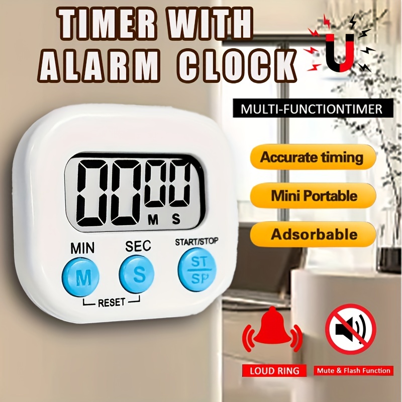 

1pc, Timer Timer With Loud Alarm, Cooking, Egg Timer, Classroom Timer For Teacher, Magnetic Countdown Timer For Exercise, Study, Oven