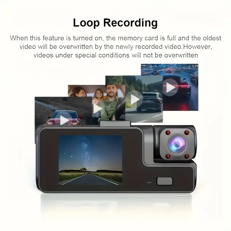 dash cam with dual cameras night sensor and motion detection Product details 0