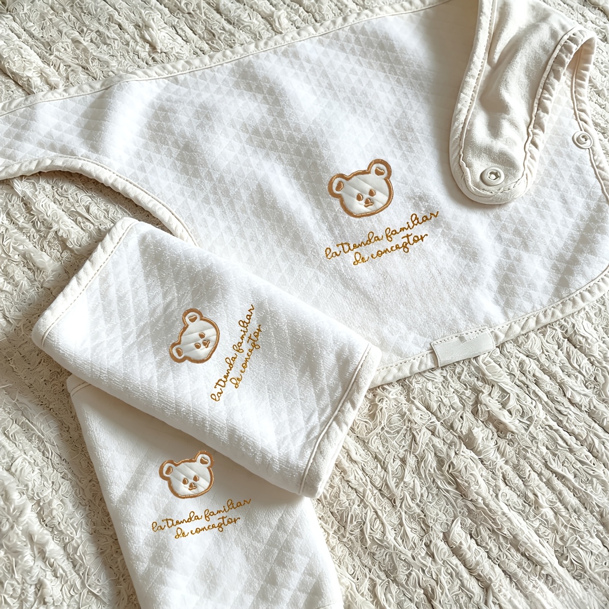 Conjunto de 3 Peças de Babador Tipo Estilingue para Bebê 4