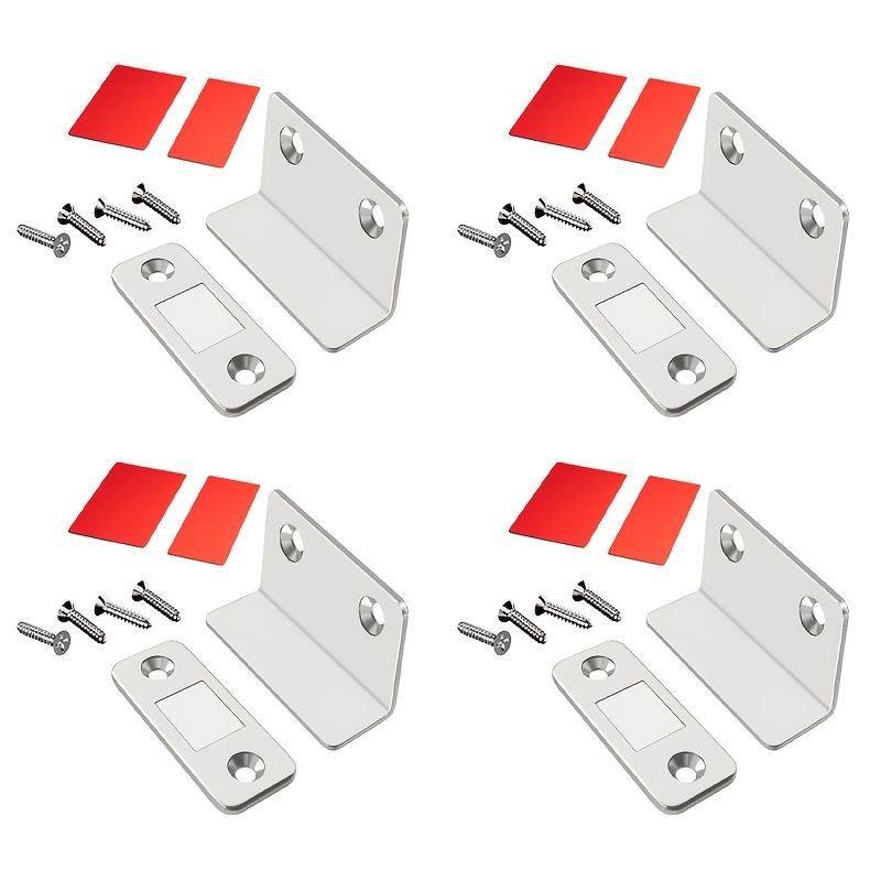 Image of Set Of 32 Ultra-thin Magnetic Latches, L-shaped Drawer Magnets, Cabinet Door Adhesive Magnetic Seals, Suitable For Kitchen And Wardrobe Closures