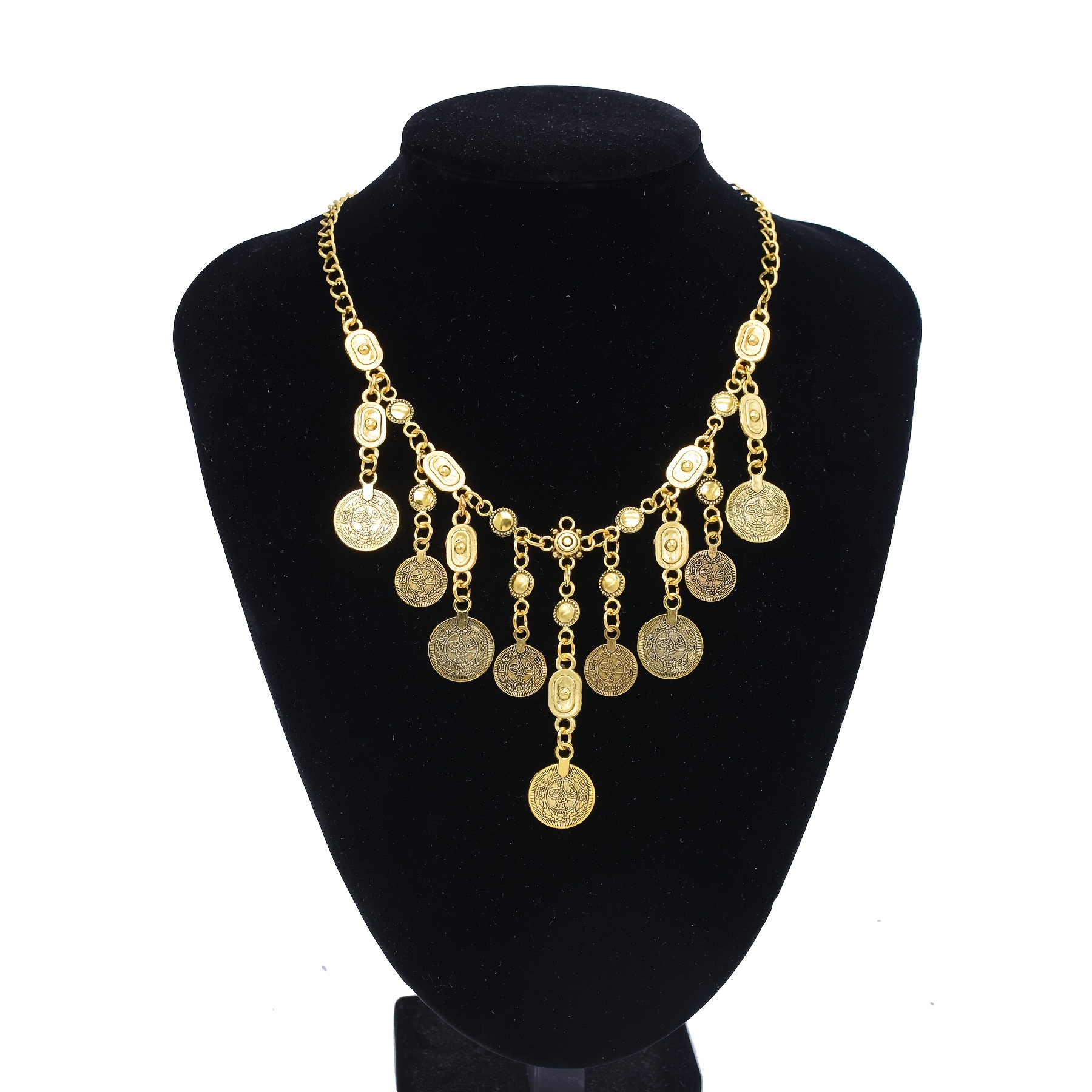 TEMU 1pc Pendentif Bohème de Pièce de Monnaie, Accessoire Cheveux, Serre-tête Adapté aux Voyages, Cadeaux , Collier, Double Usage pour Amis
