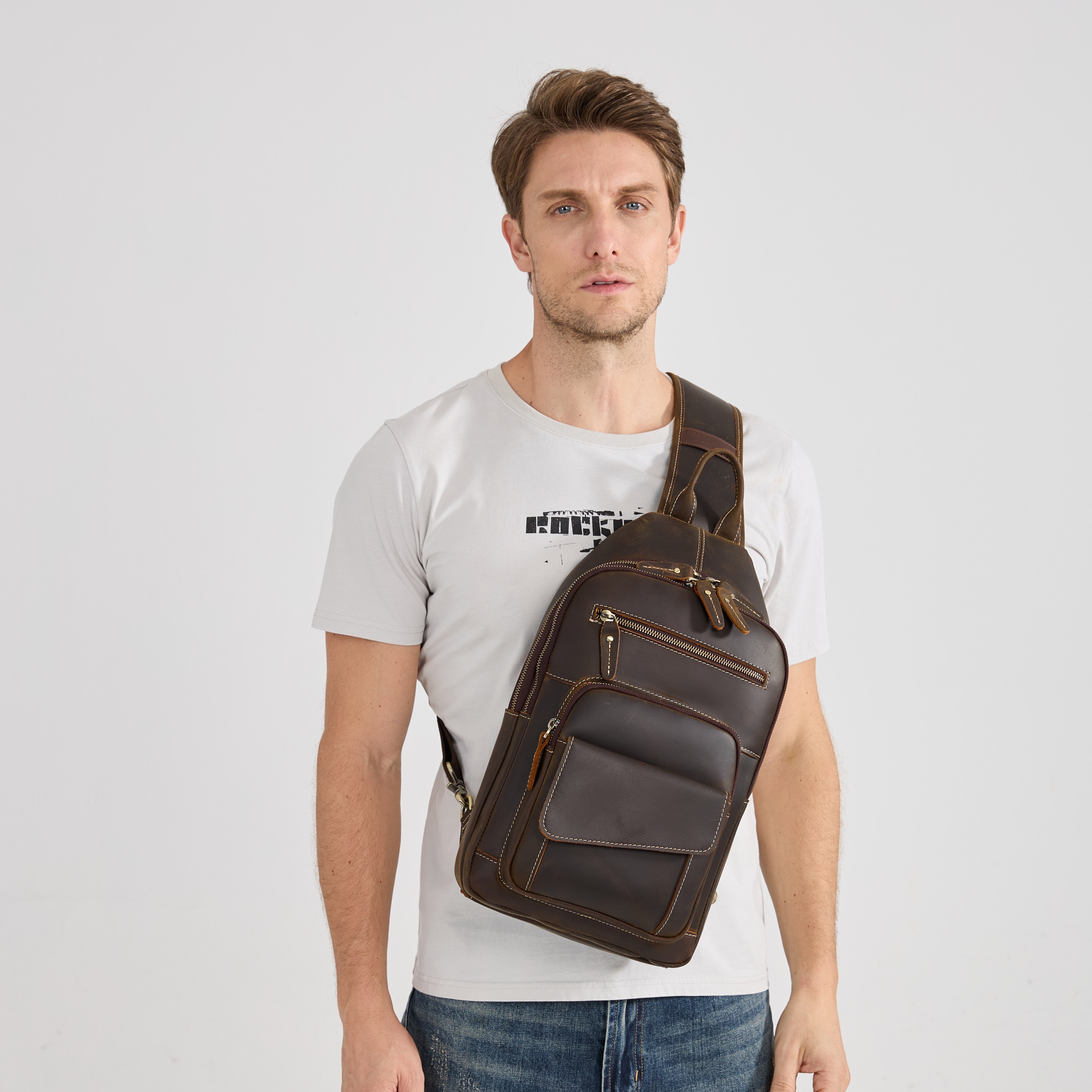 Fossil sling bag men sale