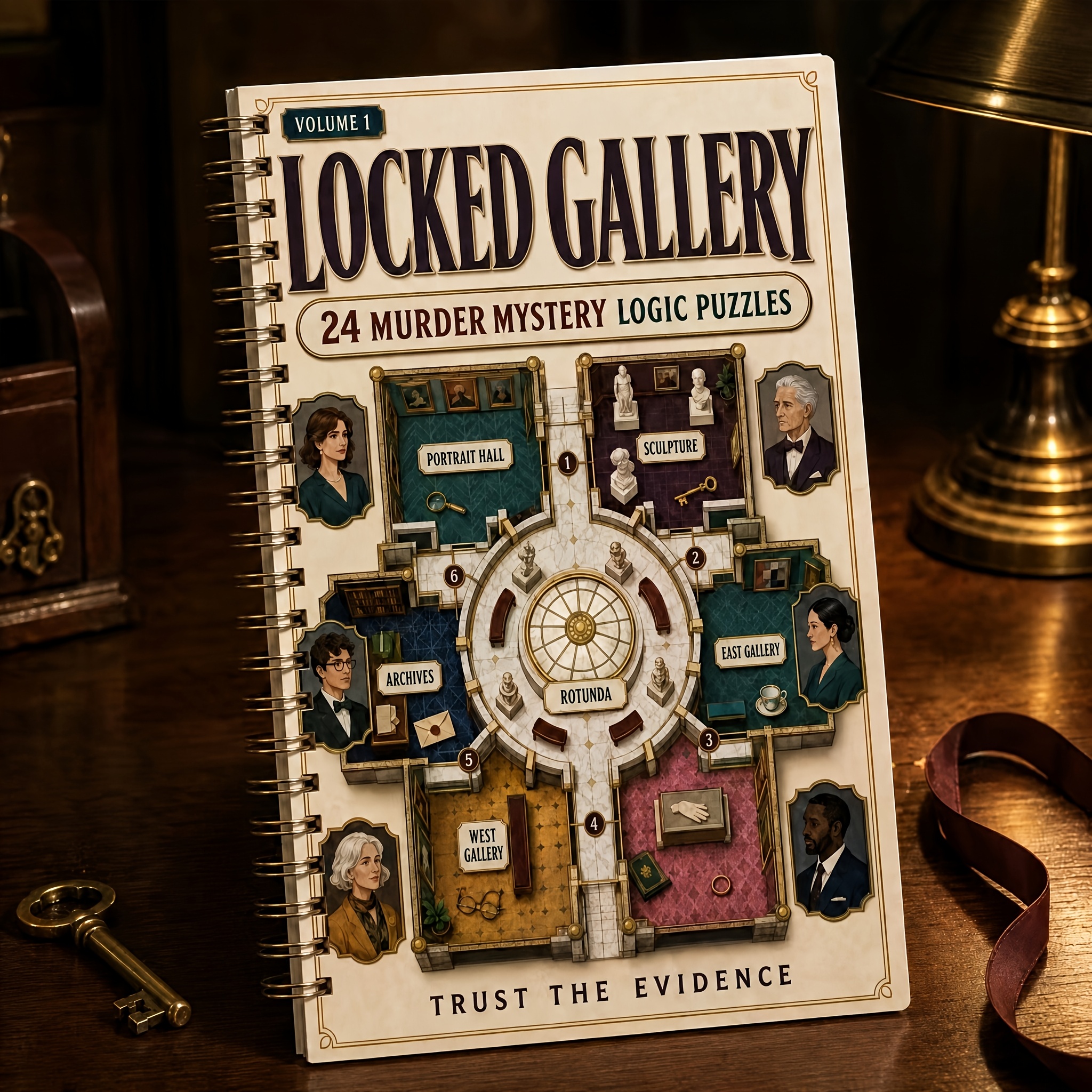 TEMU 1pc Unmulladok 24pcs Enigmes Enigmatiques - Cahier Manuel Galande à Spirale, Jeu de Puzzle de Amusant et Stimulant, Activité Cérébrale