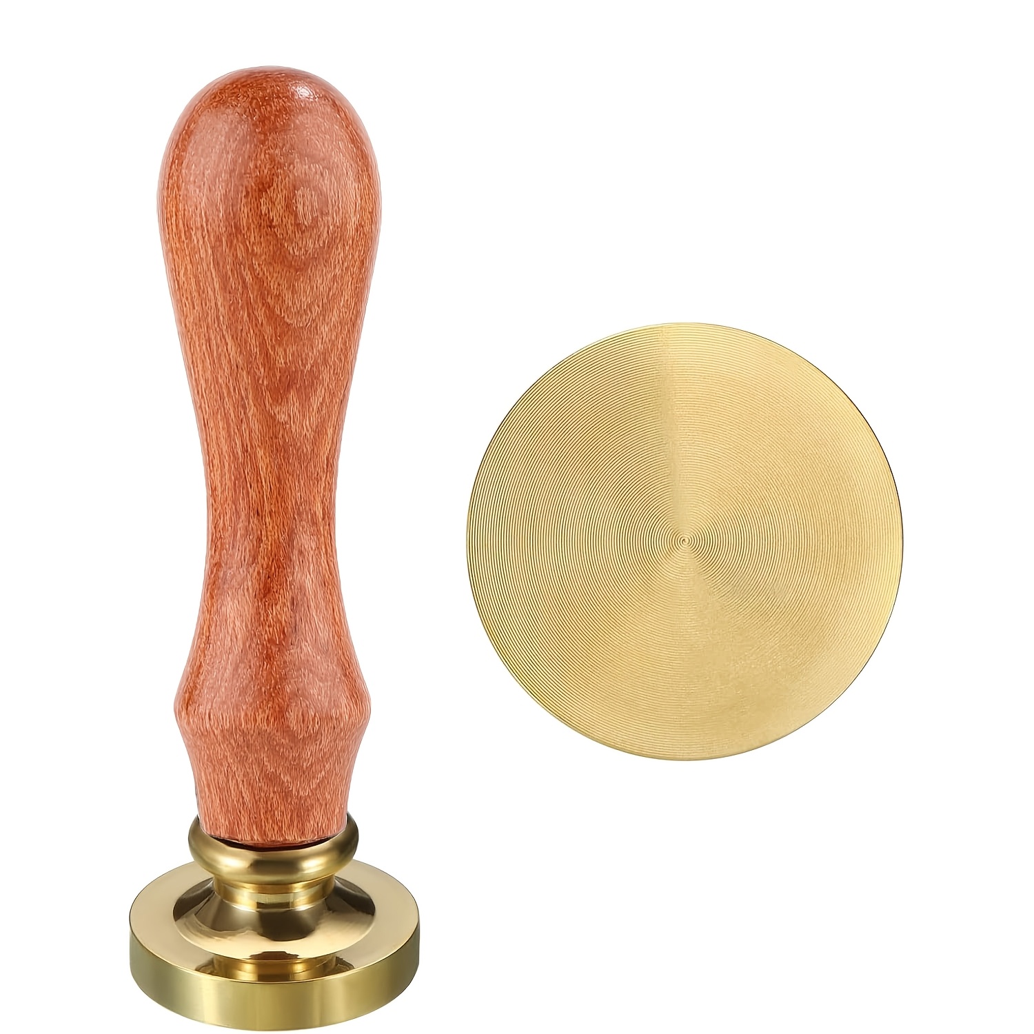 

1pc Round Blank Wax Seal Stamp, 25mm, With Wooden Handle And Detachable Brass Head, Vintage Unengraved For Party Invitations, Envelopes, Gift Wrapping, And Diy Crafts