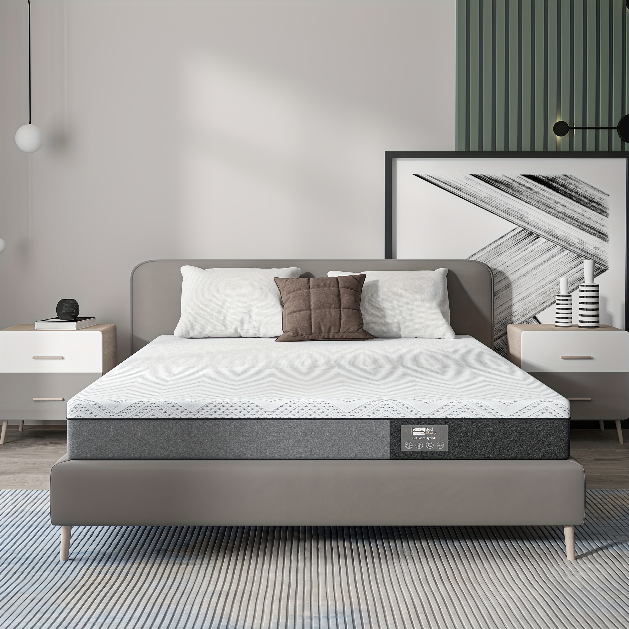 Image of Bedstory Mattress, Height 25cm, 7-zone Mattress With Medium Firmness And Support, Removable Washable Cover