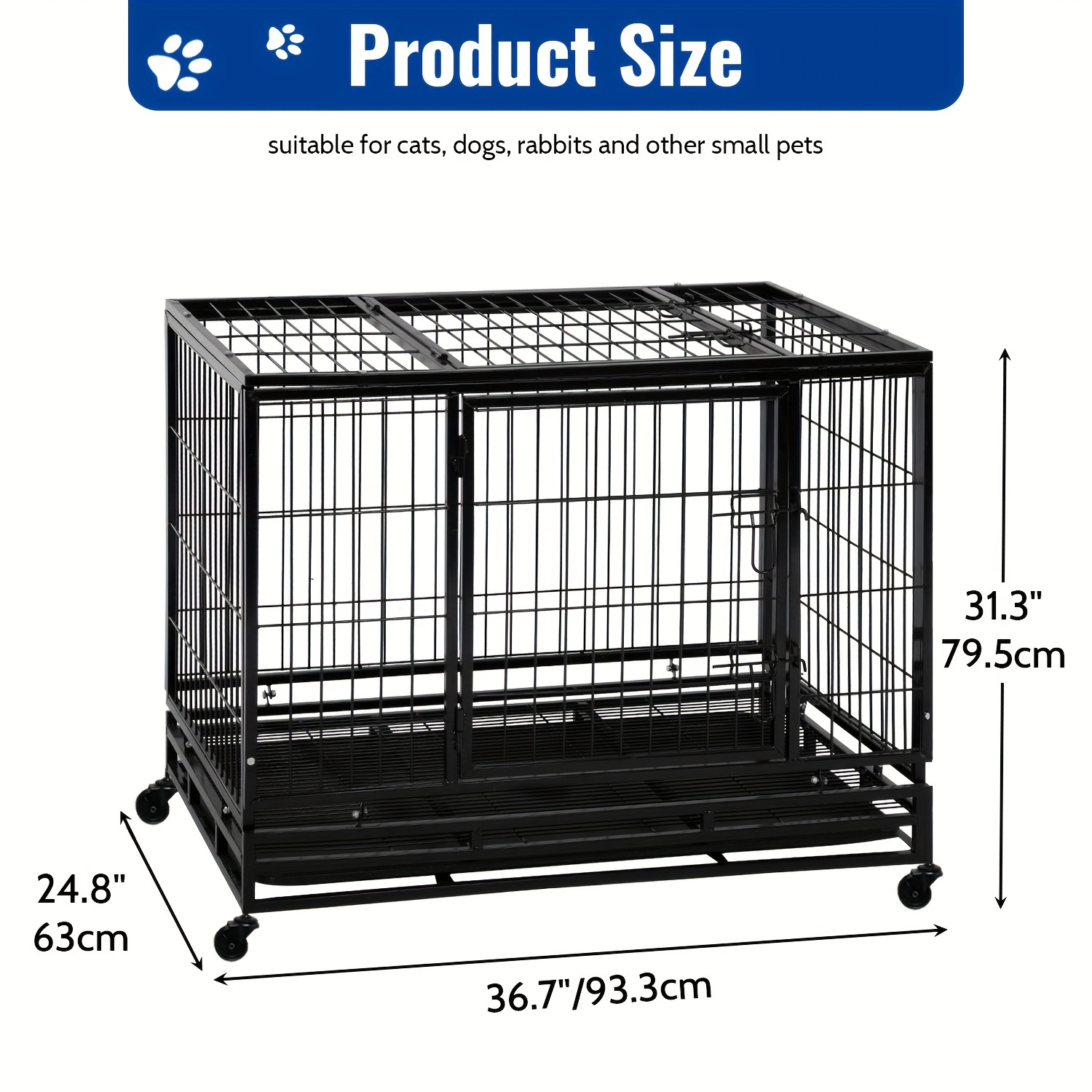 heavy duty dog crates large dogs dog crate metal wire dog Temu
