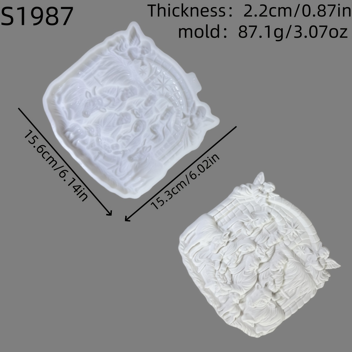Resin Silicone Mold Easter Family Epoxy Wall Decoration Mold Wall Hanging Silicone Mold Epoxy Mold Home Decoration Silicone Mold Wall Decoration Ornaments Wall Hanging Silicone Mold 87.1 S1987