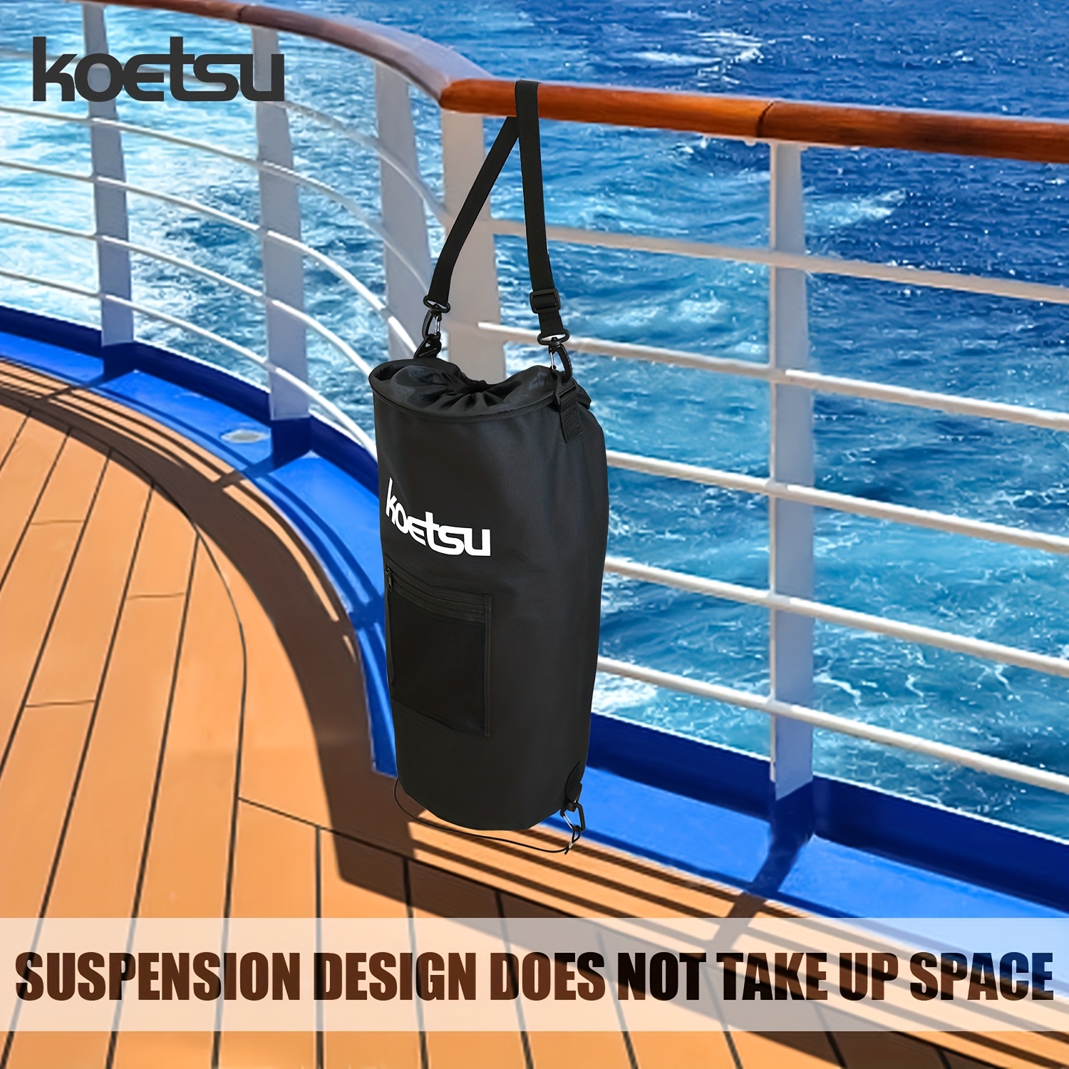 Boat Trash Can, Leakproof & Odor-Proof Hanging Garbage Bin