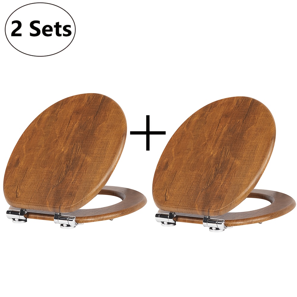 2 Sets Wc-seat Toilet Seat With Soft Close, Mdf , Softclose Hinge
