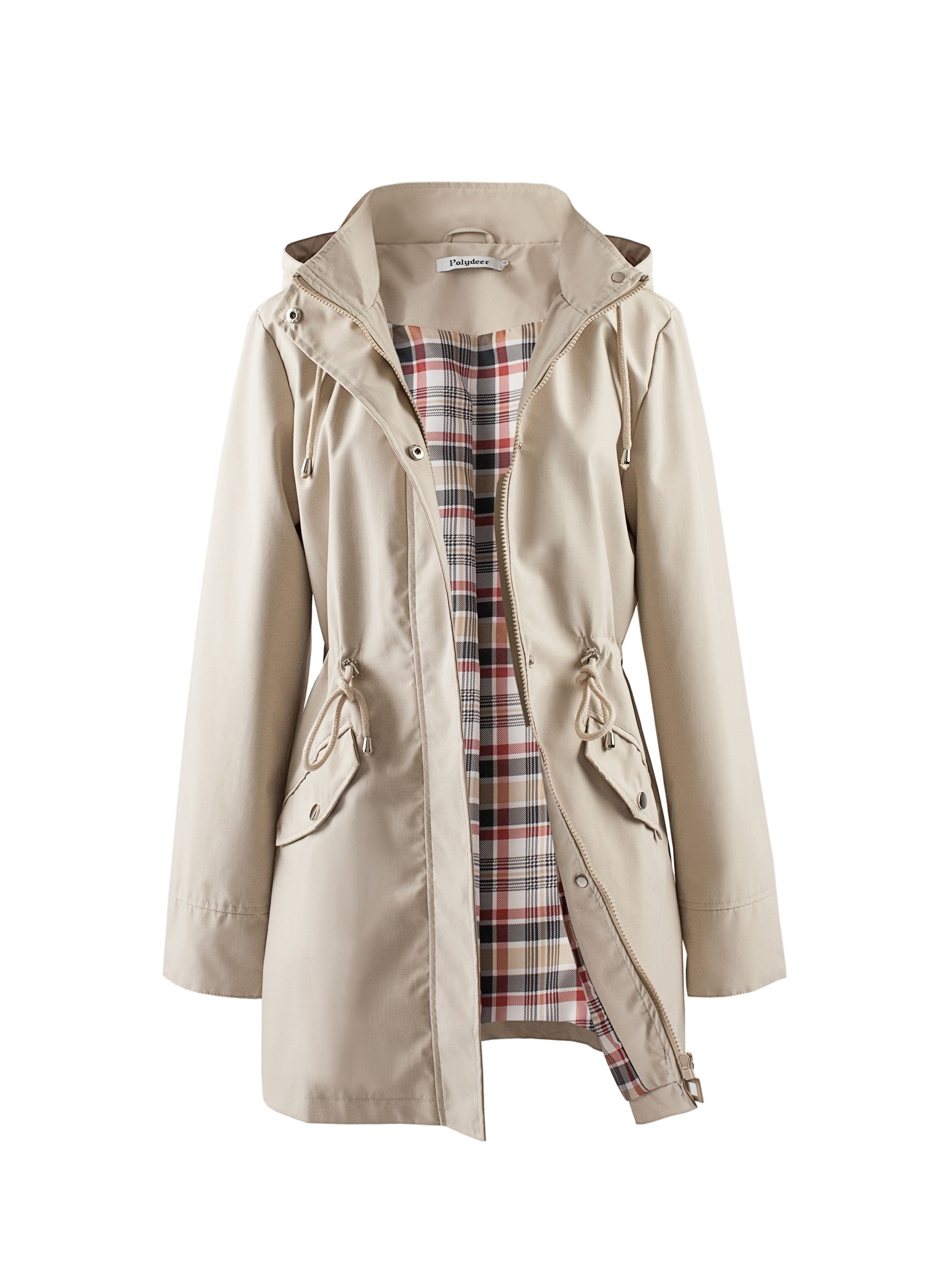 Fashionable Zip-Up Trench Coat Image
