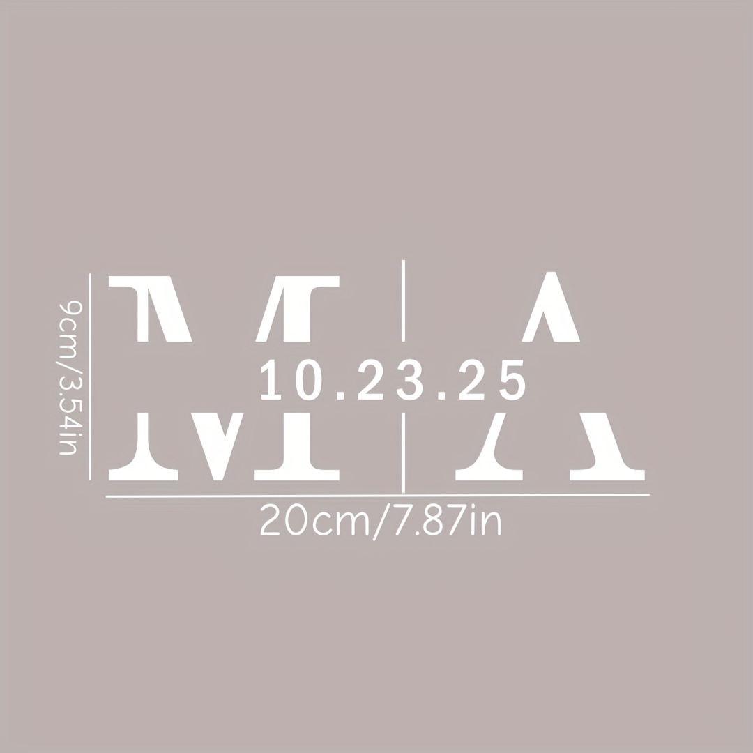 TEMU Custom "wedding Initials And Date" - Add A To Your Mirror By Engraving The Bride And Names And Wedding Date - Personalized Decor For Wedding