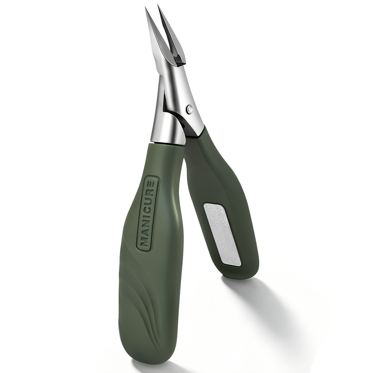 TEMU Professional Cuticle Nipper, Stainless Steel Nail Care Tool With Grip Handle For Home Manicure And Salon Use