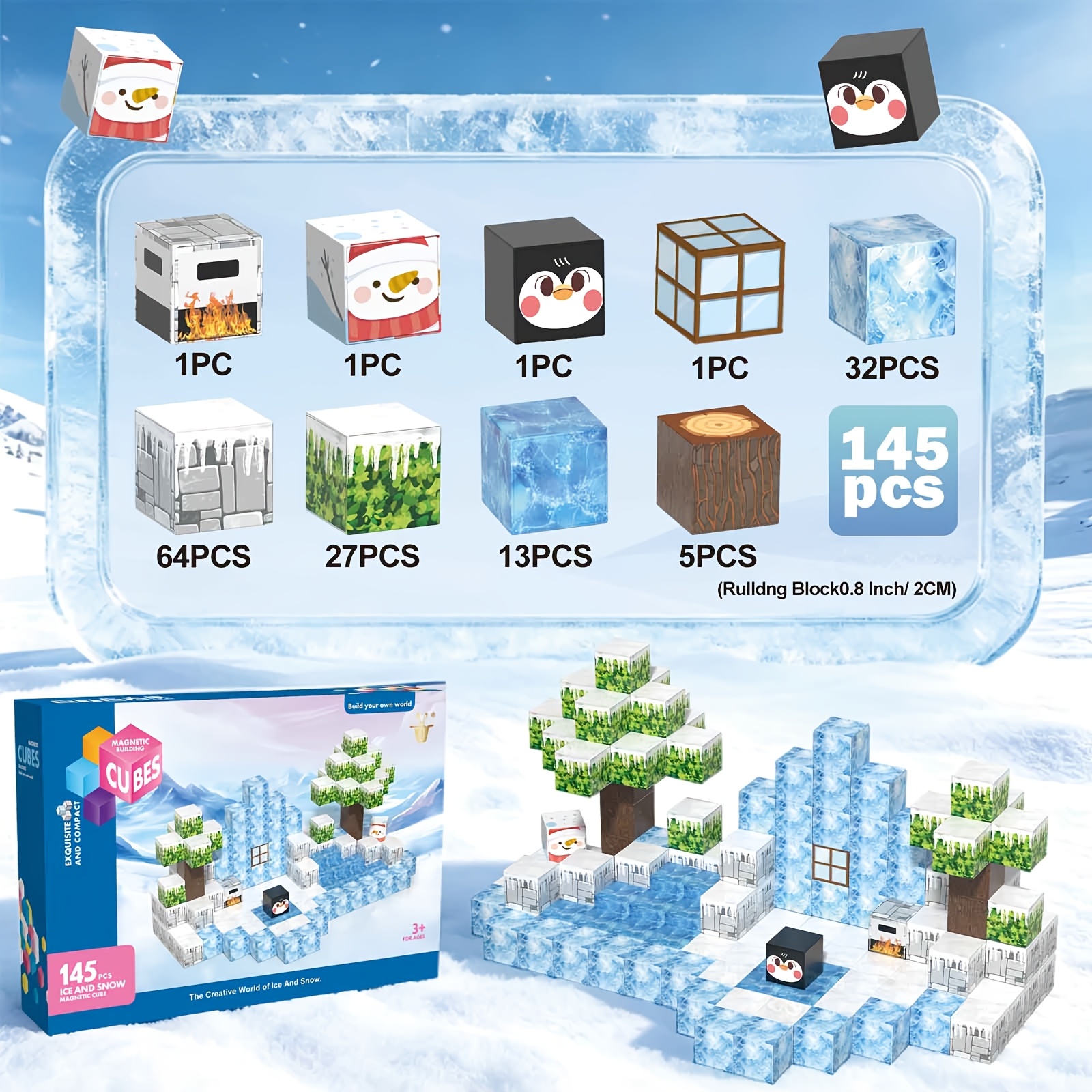 Educational Magnetic Building Block Set for Parent-Child Interaction
