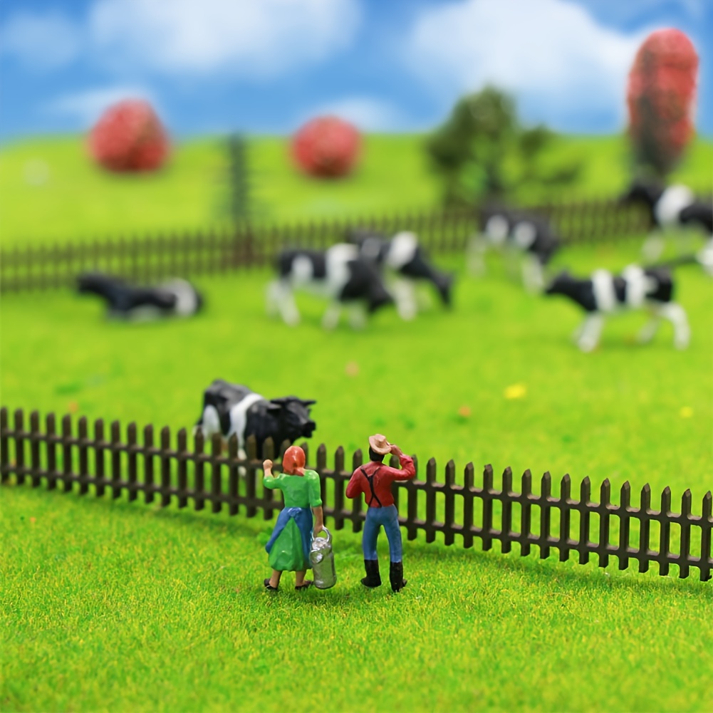10 Figurines Animaux De Ferme échelle HO 1:87 - Vaches Et Animaux Aléatoires - Pour Maquettes
