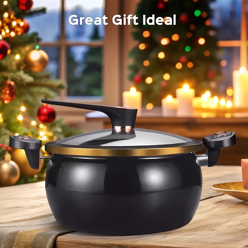 TEMU Olla para sopa multifuncional de gran capacidad de 8L, 28 cm/11 pulgadas, para cocinar y estofar, compatible con cocinas de gas e de inducción