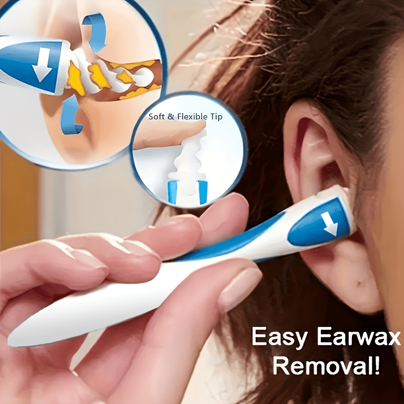 Set Of 1 - 16 Rotating + 1 Handle, Reusable Ear Picks With Rotating Spiral Ear Cleaners, Ear Plugs And Ear Scoops
