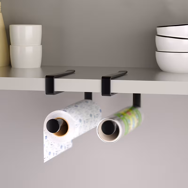 one piece of a paper towel holder for hanging designed for cabinet doors sturdy kitchen roll holder and essential kitchen accessory Product details 7