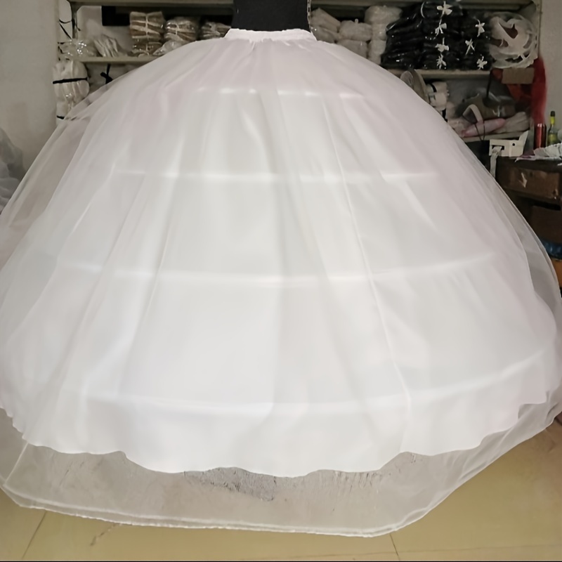 

New Hot Sell 4 Hoops Petticoat Super Fluffy Crinoline Slip Underskirt For Wedding Dress Bridal Gown In Stock