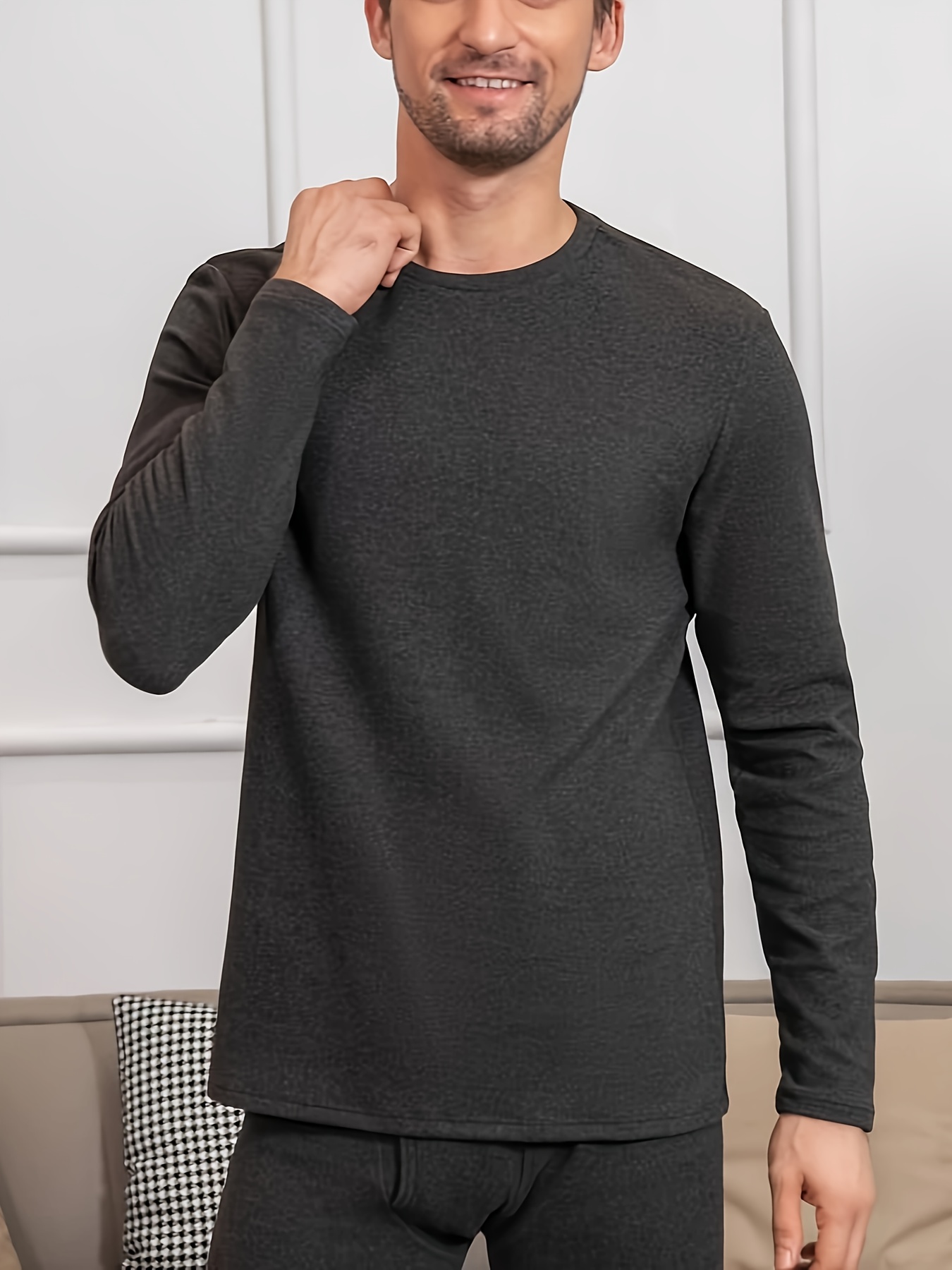 Mens Shirt Heavy Thermal Shirts Jmr Waffle Thermal JMR Men's