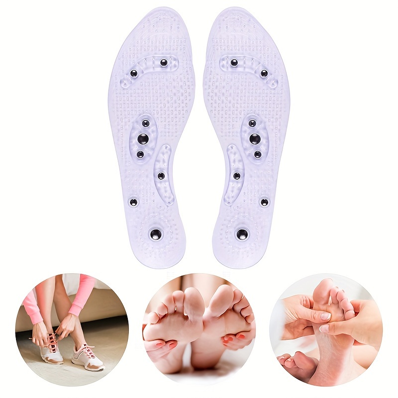 

1pair Of Shiatsu Pads Embedded With Multiple Magnets Cut According To Needs, And Contact With The Soles Of Feet To Increase .