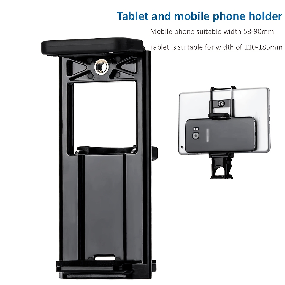 Universal 2-in-1 Tripod Clamp Mount Holder for Phones & Tablets
