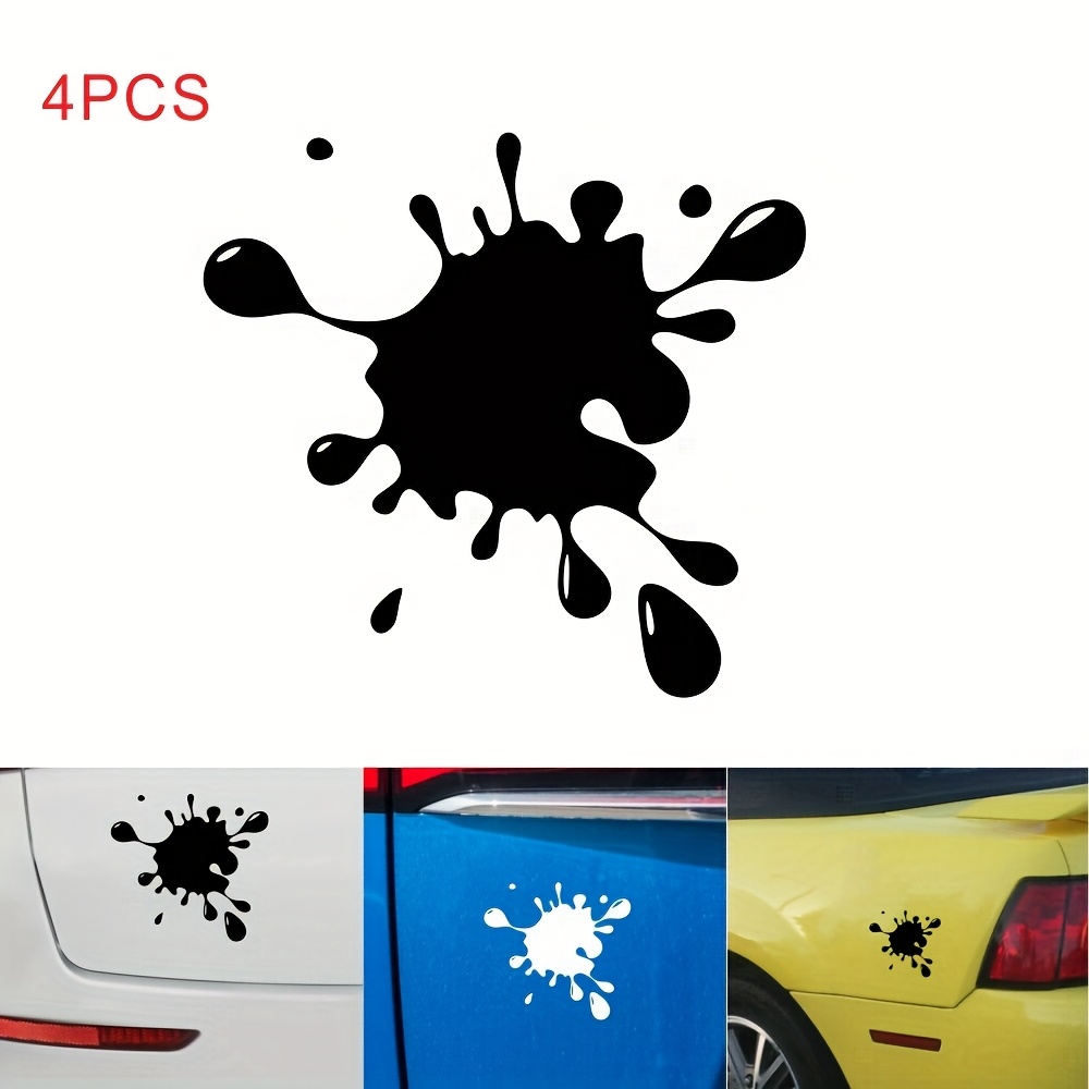 4pcs universal water drop graphic car stickers creative waterproof decoration car laptop motorcycle vinyl decal additions