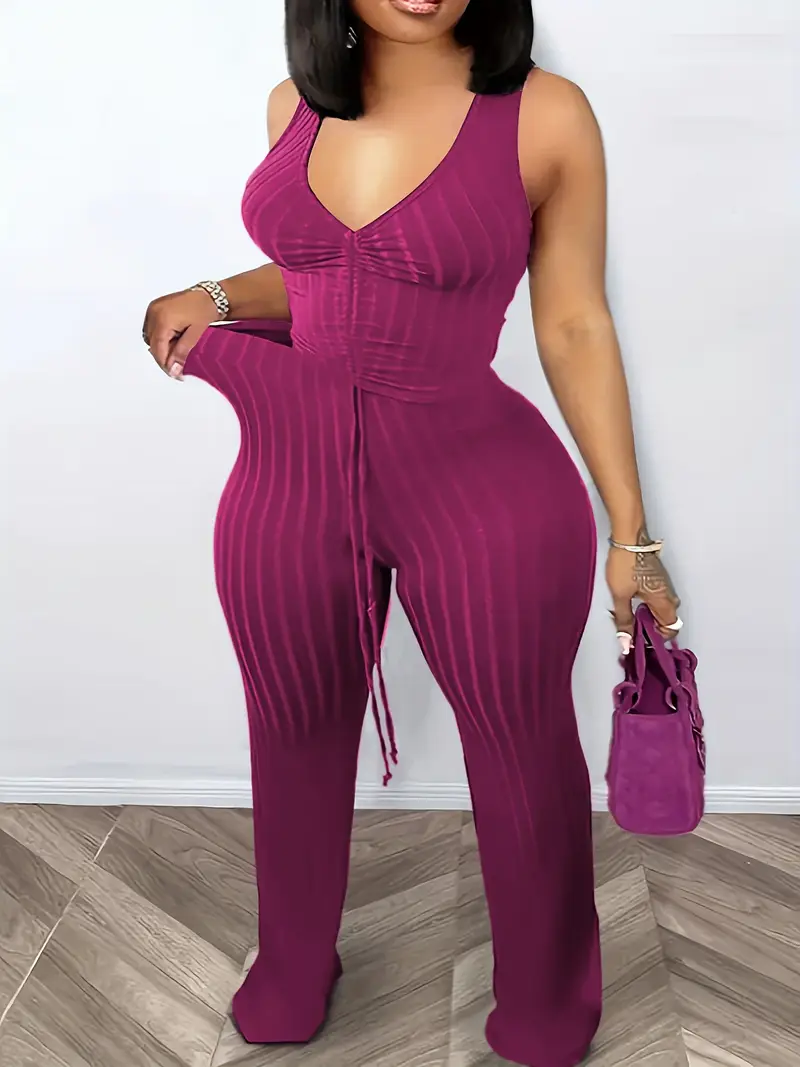 Casual Solid V Neck Sleeveless Two Pieces Casual Solid V Neck Sleeveless Two Pieces