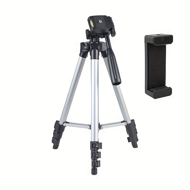 TEMU Lightweight Aluminum Alloy Tripod Compatible For Dslr/ Mirrorless Cameras, Smartphones, Telescopes - Adjustable Height, Pan-tilt With , Durable