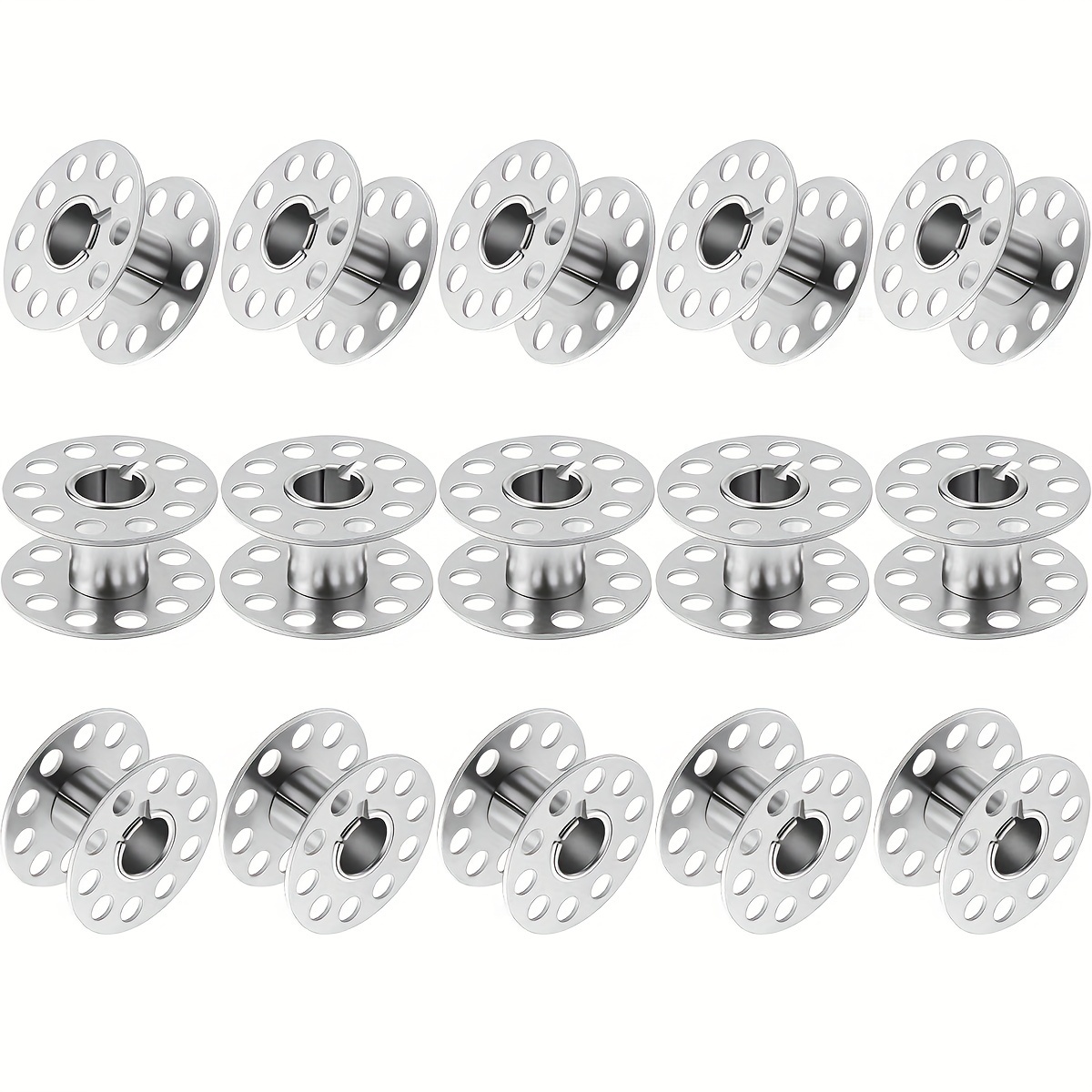 TEMU 15 Household Sewing Machine Empty Thread Spools For Golden Metal Thread Spools, Replacement Thread Spools.