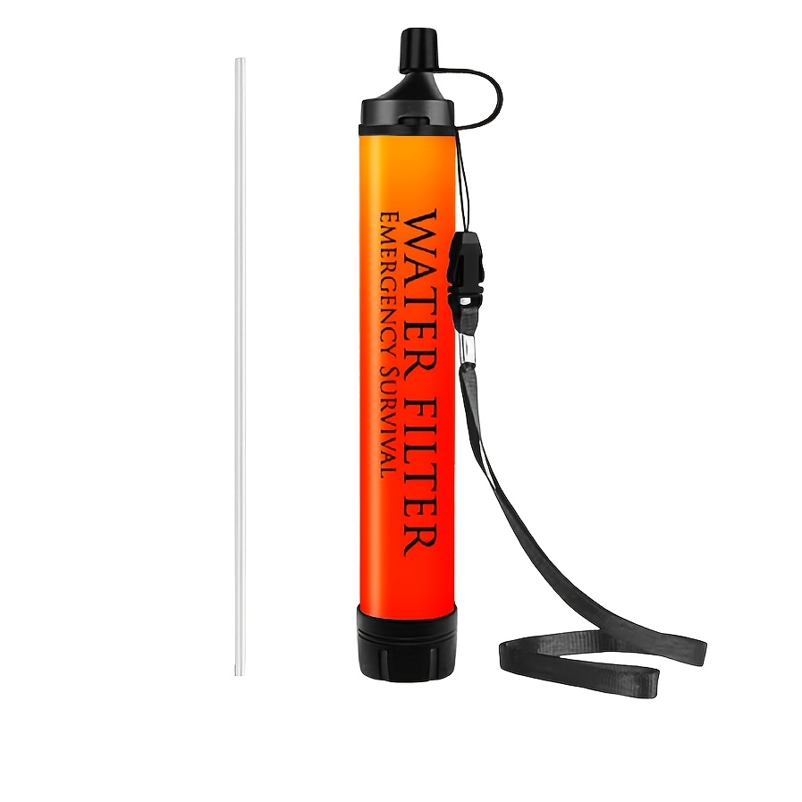 TEMU Portable Mini Water Filter Straw, Purifier For Hiking Camping Travel Emergency Wilderness Survival